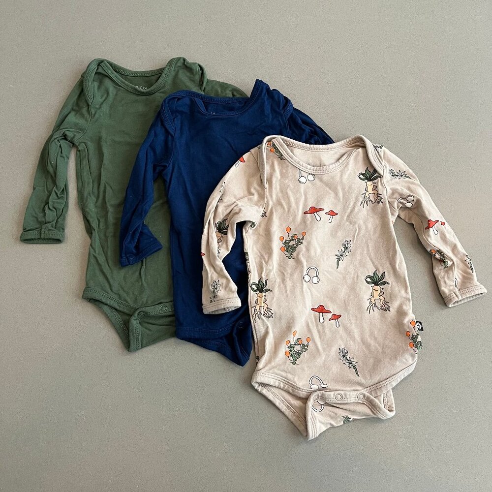 Kyte Baby Long Sleeve Bodysuits (3-6 mo)